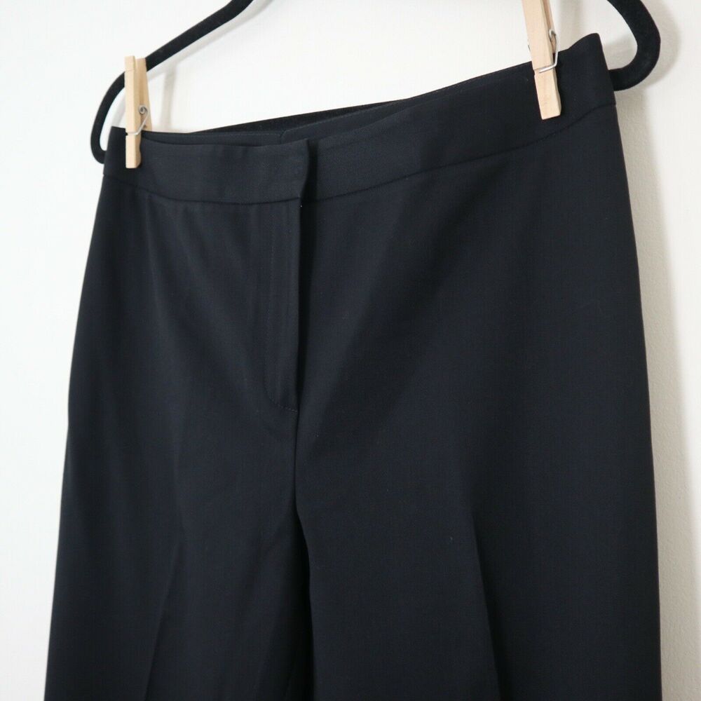 Lafayette 148 New York 30" Waist Menswear Wool-Blend Trouser Pant Black - Picture 5 of 12